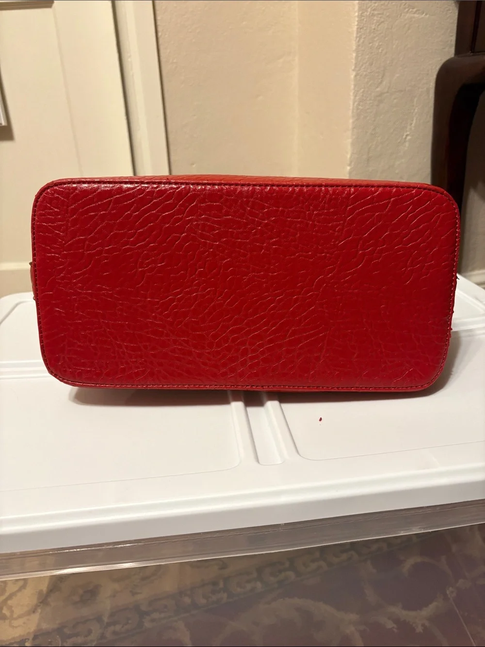 NWOT Anne Klein New Recruits  Red Dome Satchel Handbag